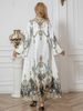 Cross-Border Muslim Robe Printed Beaded Long Dress, Abayas Rhinestone Elegant Style, Women's Fashionable Long Skirt Dress_ecoleips.com