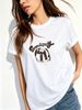 Women Vintage 71 Number Serendipity Letter Graphic T Shirt Round Neck Short Sleeve Loose Casual Streetwear Summer Tops_ecoleips.com