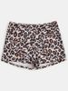 Women Vintage Leopard Print Stretch Lounge Shorts Elastic High Waist Soft Skinny Sleep Shorts Casual Home Nightwear Bottoms_ecoleips.com