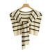 Women's Clothing Thin Striped Ice Silk Knitted Shawl For Women In Summer With Skirt For Outer Wear Sun Protection Thin Shoulder With Collar_ecoleips.com