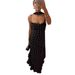 Women's Clothing Elegant Sleeveless Polka Dot Dress Scarf Collar Ruffled Summer Style Women's Clothing For Formal & Casual For Women_ecoleips.com