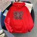 hooded Gray Sweatshirt For Women, 2024 New Autumn And Winter Large Size Loose Fleece Printed Jacket With A_ecoleips.com