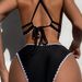 Verve Color-Block Hard Cup Bikini Waist-Slimming High-End Two-Piece Nylon Swimsuit For Women_ecoleips.com