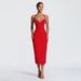 Women's Slim Fit Sleeveless Halter Neck Dress European American Style Solid Color Casual mid Length Spring Summer New Wholesale_ecoleips.com