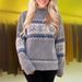 Women's Clothing Cozy Christmas Knit Sweater – Half-Turtleneck Snowflake Pullover For Women (S-XL)_ecoleips.com