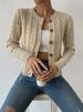 Women's Oversized Knit Cardigan – Cozy Round Neck Long Sleeve Sweater (Grey/Khaki/Black/White, S-XL)_ecoleips.com