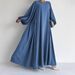 Verve Muslim Women's Clothing Simple Outfit Abaya Dress Robe MSL101_ecoleips.com