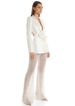 Women's Clothing New Style Hollow Beaded Three Dimensional Flower Suit Pearl Sequin Mesh Trousers Set_ecoleips.com