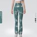 Women's Clothing Peach Flared Pants Women's Yoga High Waist Hip Lifting Tights Wide Leg Fitness Pants Quick-drying Running Sports_ecoleips.com