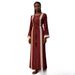 Women's Clothing Modest Abaya Dress Elegant Muslim Summer Abaya Dress With Double-Layer Design & Rhinestone Embellishments Long-Sleeve Maxi_ecoleips.com