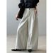 Yanshuang American Style Scimitar Casual For Women Autumn Loose Straight Wide-Leg Sickle Relaxed Feel Pants 9819_ecoleips.com