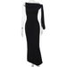 Jy24115 Summer New Temperament Sexy Wrapped Hip Long Fashionable And Simple Lacing Dress For Women_ecoleips.com