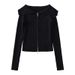 Women's Clothing Short Large Lapel Jacket Long Sleeve Design Knitted Sweater_ecoleips.com