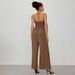 Voya Women's Knitted Lace Up Hanging Neck And Waist, Sexy Spicy Girl Suspender Jumpsuit, European And American Foreign Trade Jumpsuit_ecoleips.com