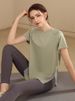 K Loose Short Sleeved Yoga Suit For Women, High-end Sensory Quick Drying Sports T-shirt, Professional Breathable Running Training Fitness Suit Top_ecoleips.com