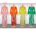 Plus Size Print Dress With Embroidery & Beading – Elegant Office Two-Piece Set, Flowy A-Line Skirt (L-3XL, Yellow/Green)_ecoleips.com