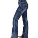 Stretch Embroidered Flared Jeans Mid Rise Denim Trousers With PocketsVCasual Cotton Jeans For Women_ecoleips.com