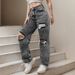 New Women's Ripped Street Jeans Pants Fashion Street Jeans_ecoleips.com