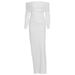 New Arrival Fashion Off Shoulder Long Sleeve Smocked Casual Dress Elegant Streetwear Women Daily Wear Party Cocktail Dress_ecoleips.com
