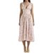 Women's Elegant Printed Long Dress V Neck Spaghetti Strap American Style Spring New Arrivals_ecoleips.com