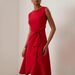 2025 Women's Clothing Sleeveless Red Elegant Dress Round Neck_ecoleips.com