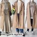 Women's Wool Blend Coat With Belt - Oversized Casual Trench Coat For Autumn Winter, Khaki & Black_ecoleips.com