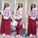 Women's Clothing White Sporty Casual Two Piece Set For Women Summer Style Thin Fashionable Chic Youthful Short Sleeved Wide Leg Pants_ecoleips.com