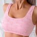 Jacquard Bikini Set – Sexy High-Cut Swimwear With Removable Padding (S-XL, Hot Pink, Polyester-Spandex, 300GSM)_ecoleips.com