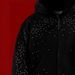 Unisex Gothic Star Hoodie with Diamond Zipper Design High Street Trend Loose Fit European And American Style Cross Border Fashion Sweatshirt_ecoleips.com