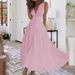 2024 Independent Station New European And American V-neck Wrap-Bust Waist-Cinching Dress_ecoleips.com