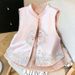 Aria Basics New Chinese-style Embroidered Vest Women, Loose-fitting, Large Hem, Double-sided Reversible Brocade Outerwear For Spring_ecoleips.com
