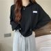 Spring Autumn 2025 New Loose Hooded Waffle Sweatshirt Women With Unique Design For Petite Figures, Short And Long Sleeve_ecoleips.com