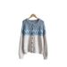 Fair Isle Knit Cardigan – Vintage Nordic Pattern Oversized Sweater Coat (Beige, Coffee, Navy, One Size)_ecoleips.com
