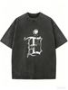 Retro Washed Everyday T-Shirt, Relaxed Fit Short Sleeve Top For Casual Outdoor And Indoor Activities_ecoleips.com