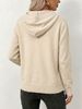 Beige Floral Pocket Pit Rib Knit Hooded Cardigan, Loose Lightweight Breathable Soft Skin-touch Zip Knit Jacket_ecoleips.com