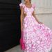 2026 Spring New Cross-Border European And American 's Fashion Elegant Off-Shoulder High-Waisted Bohemian Dress For_ecoleips.com
