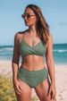 Women’s Clothing Solid Color Swimsuit Sexy Cross Soft Pack Split Women's Bikini Swimsuit_ecoleips.com