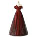 Red Toast Dress Bride Wedding New One Shoulder Noble Dress Simple And Generous Slim Fit White_ecoleips.com