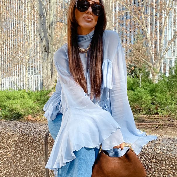 Design Ruffled Shirt Summer Minority Fashion Graceful Personality Blouse For Commuting_ecoleips.com