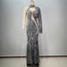 Women's Clothing Fashion Round Neck One Shoulder Heavy Nail Crystal Diamond Ostrich Feather Sequin Hip Party Dress_ecoleips.com