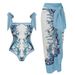 Women's Clothing One Piece Conservative Belly Covering Beach Hot Spring Swimsuit Three Piece Retro One Piece Bikini_ecoleips.com