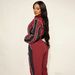 Trendy Color-Block Tracksuit Set For Women – Stylish Zip-Up Top & Drawstring Pants, Comfortable & Fashionable (Red, Gray, Khaki Green)_ecoleips.com