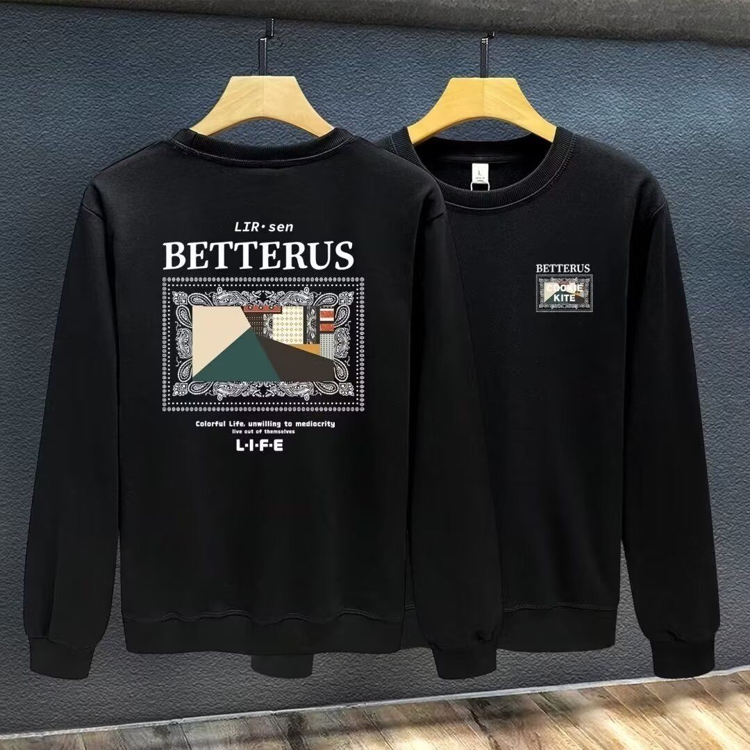 FW25 Matching Couple Cotton Crew Neck Sweatshirt - His & Hers_ecoleips.com