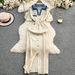 Women's Polo Collar Split Hem Dress - Slim Fit Knit Long Dress With Embroidered Lettering, Short Sleeve Casual Dress For Spring & Summer_ecoleips.com