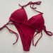 Sexy Split-Back Bikini Swimsuit For Women With Adjustable Straps And Multiple Color Options_ecoleips.com