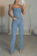Women's Clothing Round Neck Printed Loose T Shirt Top Casual Pants Suit_ecoleips.com