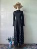European And American 2025 Spring Cross-Border Elegant Long-Sleeve Design Round-Neck Floral Print Long Dress For_ecoleips.com