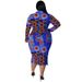 Plus Size Women's Long Dress Printed Multi Color Casual Sexy Shirt Long Sleeved_ecoleips.com