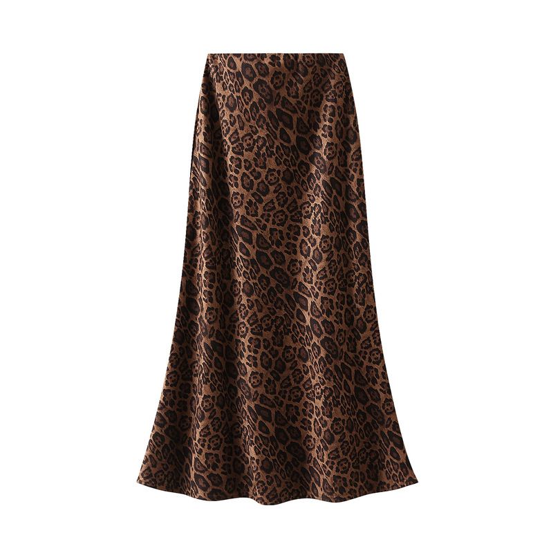 Leopard Print Midi For Women 2025 Autumn Winter New High Waist Slimming Fishtail Mid-Length Pencil Skirt 9856_ecoleips.com
