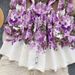 Women's Clothing Holiday Style Lantern Sleeve Flower Fairy Linen Ruffled Skirt_ecoleips.com